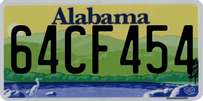 AL license plate 64CF454