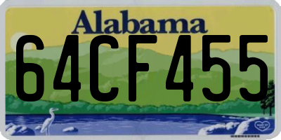 AL license plate 64CF455