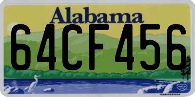 AL license plate 64CF456