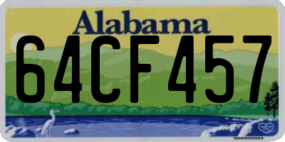 AL license plate 64CF457