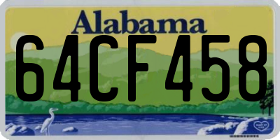 AL license plate 64CF458