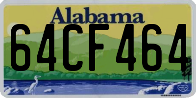 AL license plate 64CF464