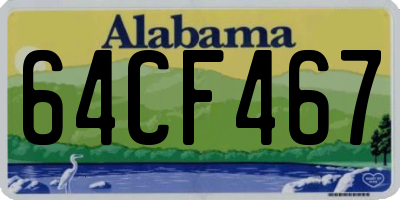AL license plate 64CF467