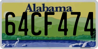 AL license plate 64CF474