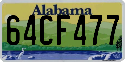 AL license plate 64CF477