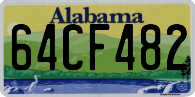 AL license plate 64CF482