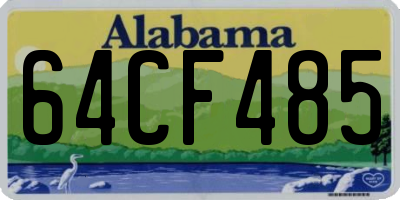AL license plate 64CF485