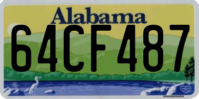 AL license plate 64CF487