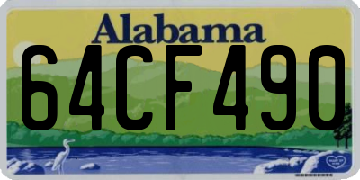 AL license plate 64CF490
