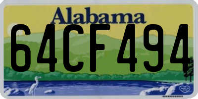 AL license plate 64CF494