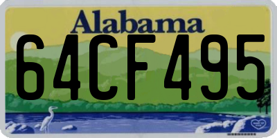 AL license plate 64CF495