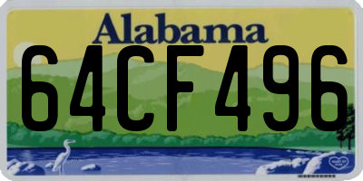 AL license plate 64CF496