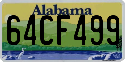 AL license plate 64CF499