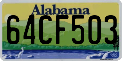 AL license plate 64CF503