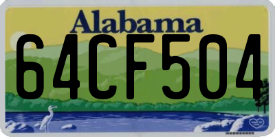 AL license plate 64CF504