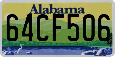 AL license plate 64CF506