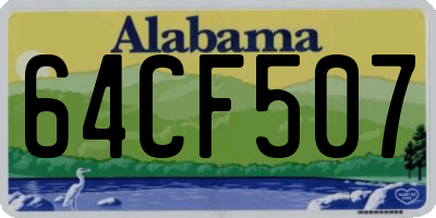 AL license plate 64CF507