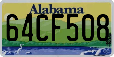 AL license plate 64CF508
