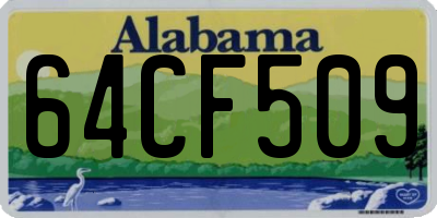 AL license plate 64CF509