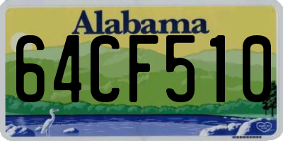 AL license plate 64CF510