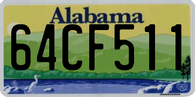 AL license plate 64CF511