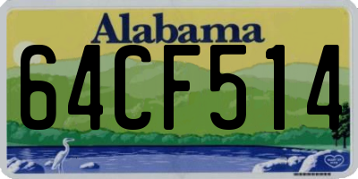 AL license plate 64CF514