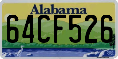 AL license plate 64CF526