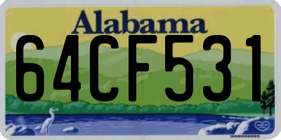 AL license plate 64CF531