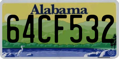 AL license plate 64CF532