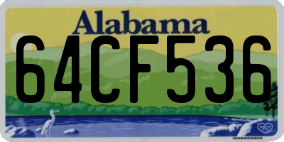 AL license plate 64CF536
