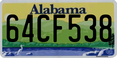 AL license plate 64CF538