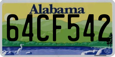 AL license plate 64CF542