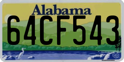 AL license plate 64CF543