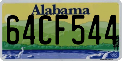 AL license plate 64CF544