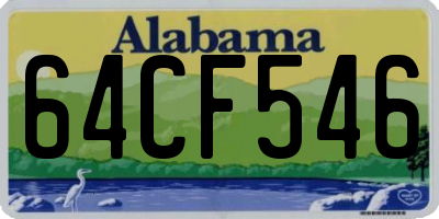 AL license plate 64CF546