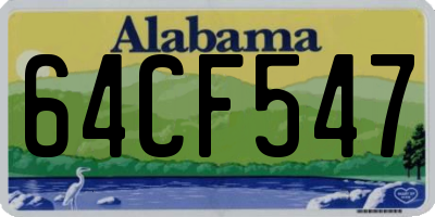 AL license plate 64CF547