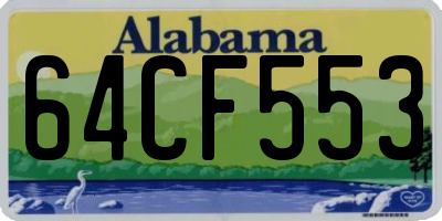 AL license plate 64CF553