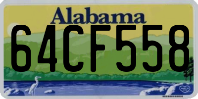 AL license plate 64CF558