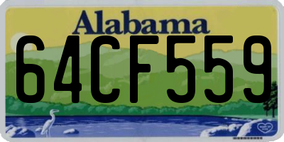 AL license plate 64CF559