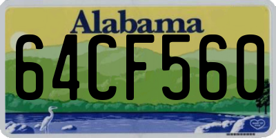 AL license plate 64CF560