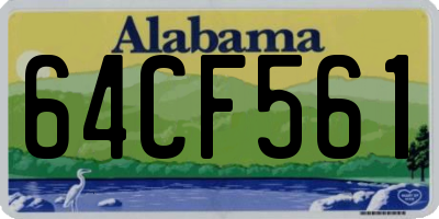 AL license plate 64CF561
