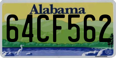 AL license plate 64CF562