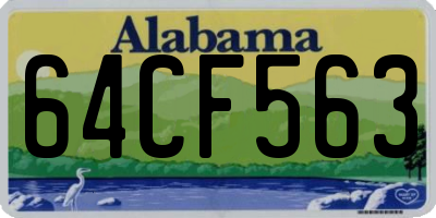 AL license plate 64CF563