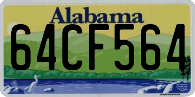 AL license plate 64CF564