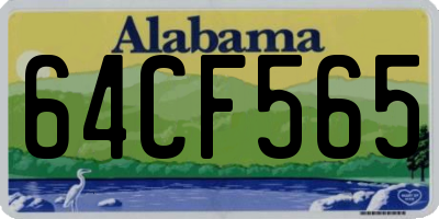 AL license plate 64CF565