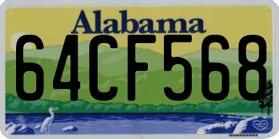 AL license plate 64CF568