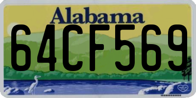 AL license plate 64CF569