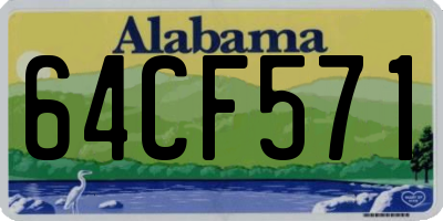 AL license plate 64CF571