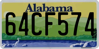 AL license plate 64CF574