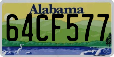 AL license plate 64CF577